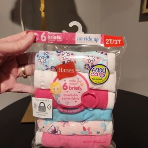 Hanes Toddler Girls' Briefs - Floral Pink, Blue, White